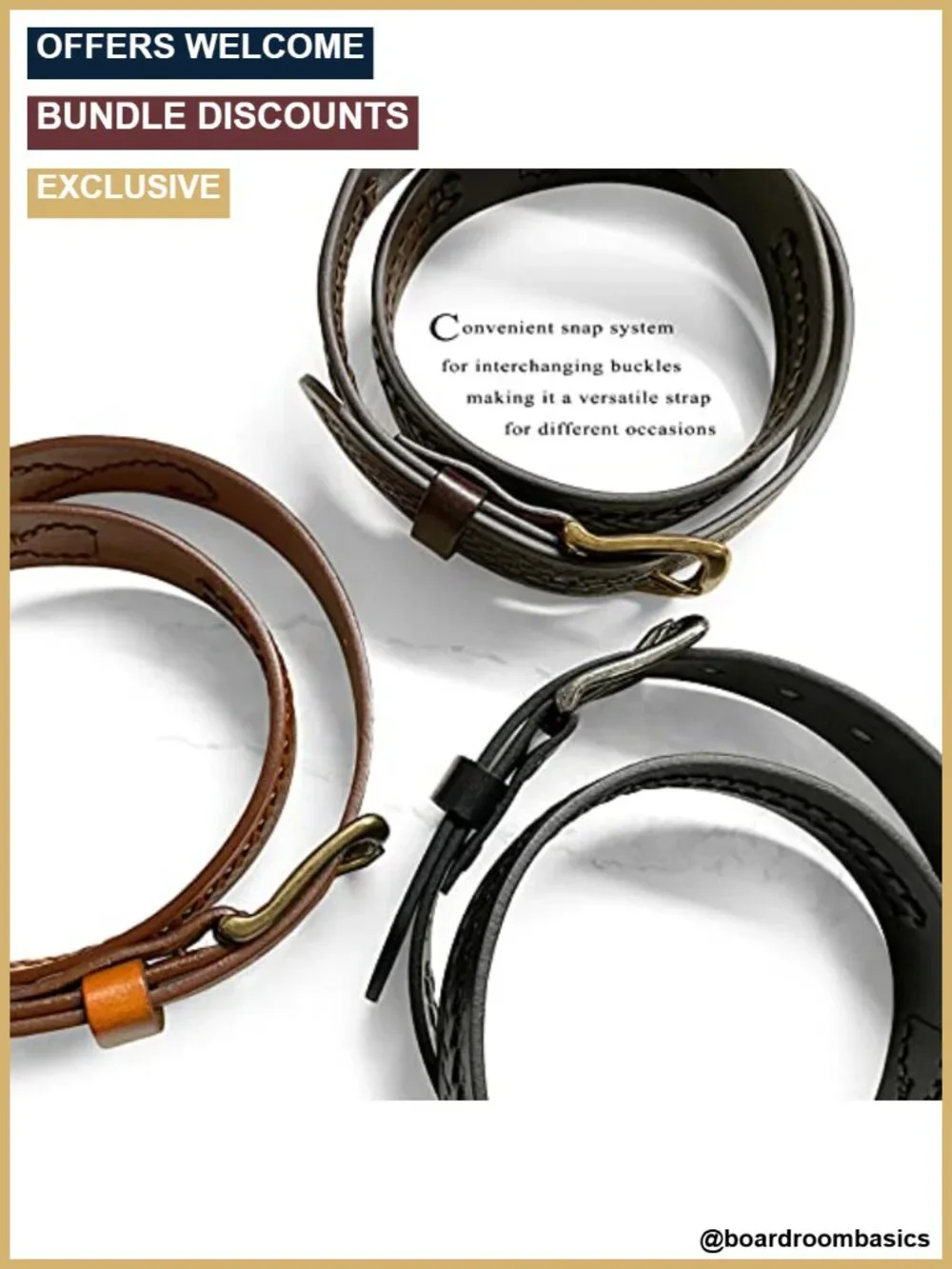 Genuine Leather Western Hand-Braided Belt 1.5